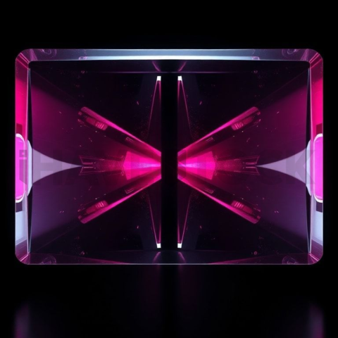 Glassmorphism UI Block Magenta Subtle Glow Dark Glassmorphism Element 2025 – 8K