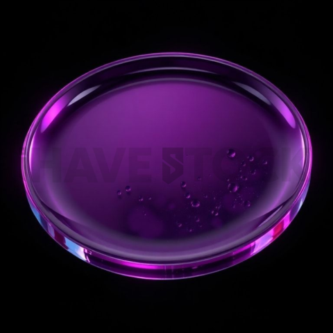 Glassy 3D Plate Magenta Ultra Glow Dark Glassmorphism Element 2025 – 8K