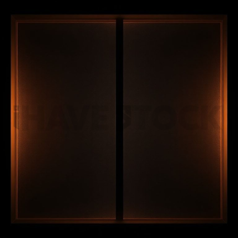 Minimal Frosted Window Element Amber Subtle Glow Dark Glassmorphism Element 2025 – 8K