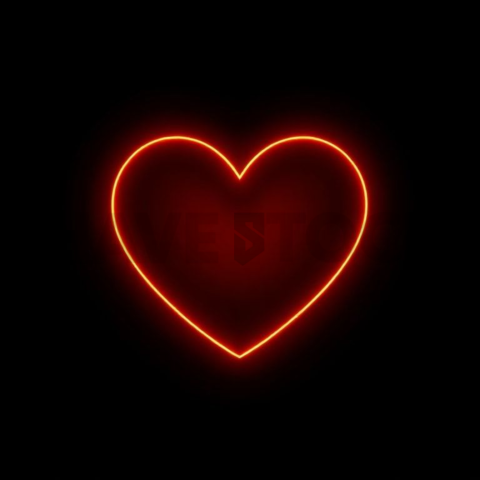 Heart Like Icon Amber Subtle Glow Dark Line Icon 2025 – 8K