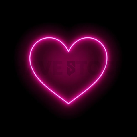 Heart Like Icon Magenta Ultra Intense Glow Dark Line Icon 2025 – 8K