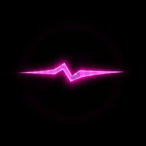 Lightning Speed Icon Magenta Strong Glow Dark Line Icon 2025 – 8K