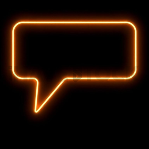 Message Bubble Icon Amber Medium Glow Dark Line Icon 2025 – 8K