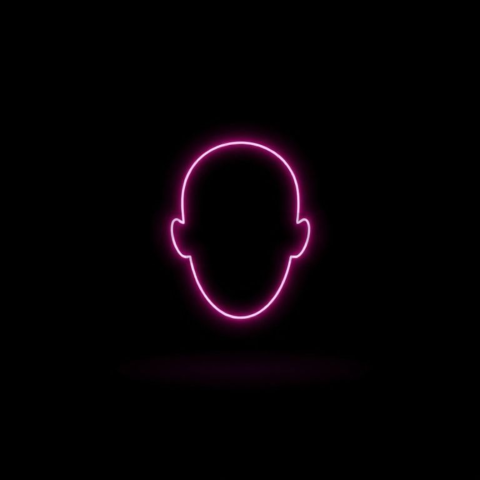 Minimal User Avatar Icon Magenta Subtle Glow Dark Line Icon 2025 – 8K