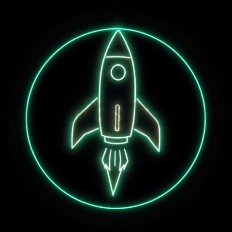 Rocket Line Icon Emerald Subtle Glow Dark Line Icon 2025 – 8K