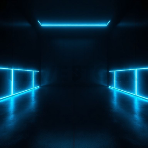 Minimal Black Saas Hero Section Layout Cyan Glow 2025 – 8K Minimal Black UI Mockup