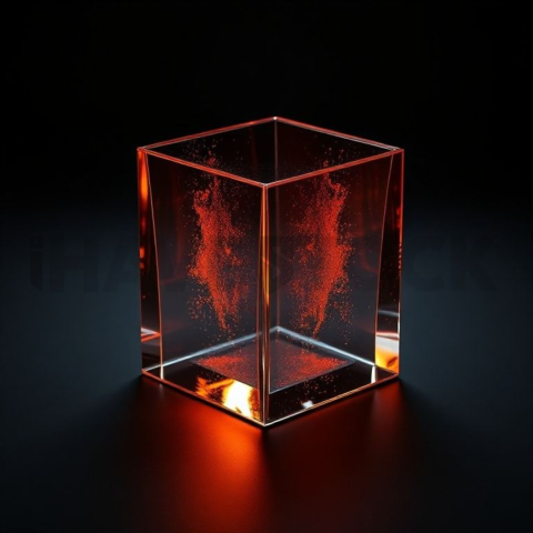 Minimalism Glassmorphism Block Amber Glow 2025 – 8K Minimal Black UI Mockup