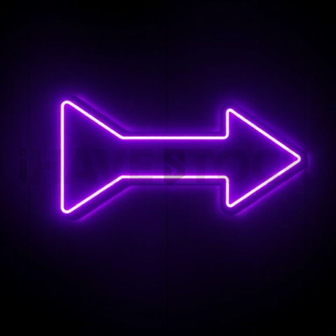 Neon Arrow Directional Icon Purple Glow 2025 – 8K Minimal Black UI Mockup