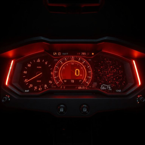 3D Holographic Dashboard Widget Orange Fire Glow 2025 – 8K Minimal Black UI Mockup