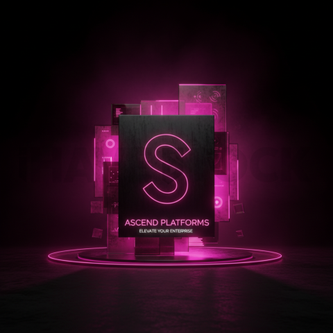 Premium Dark SaaS Hero Block Magenta Glow 2025 – 8K Minimal Black UI Mockup