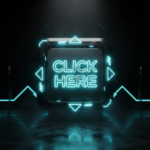 Cinematic Neon Cta Button 3D Cyan Glow 2025 – 8K Minimal Black UI Mockup