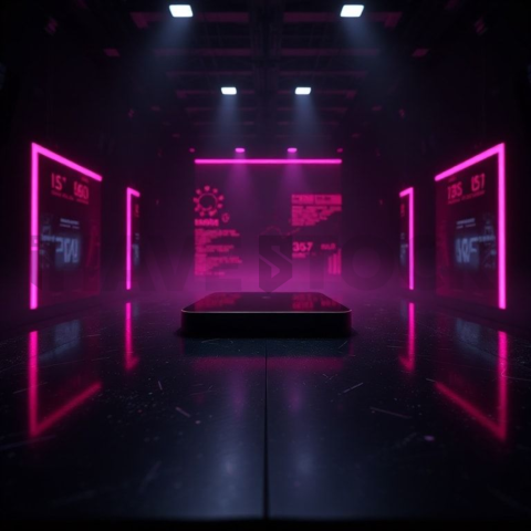 Dark Pricing Table Ui Component Magenta Glow 2025 – 8K Minimal Black UI Mockup