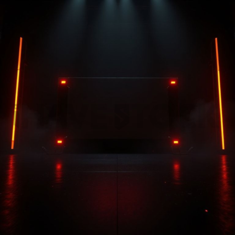 Dark Testimonial Ui Block Orange Fire Glow 2025 – 8K Minimal Black UI Mockup