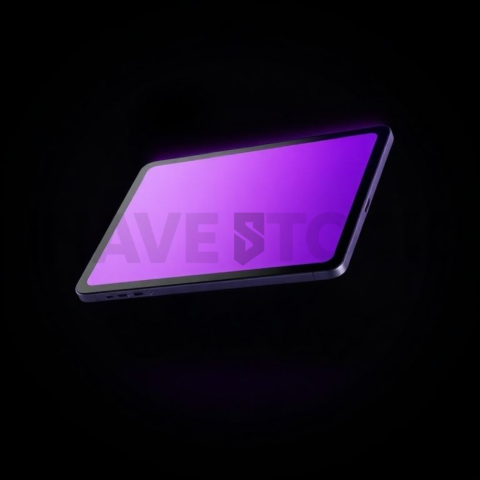 Android Tablet Mockup Neon Purple Soft Glow series 289