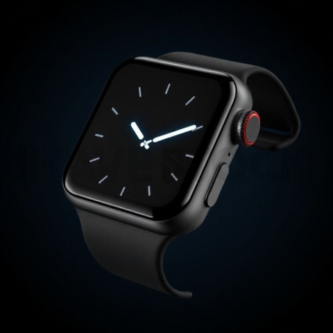 Apple Watch Ultra Mockup Neon Cyan Accent Glow series 391