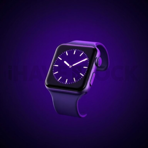 Apple Watch Ultra Mockup Neon Purple Soft Glow series 53