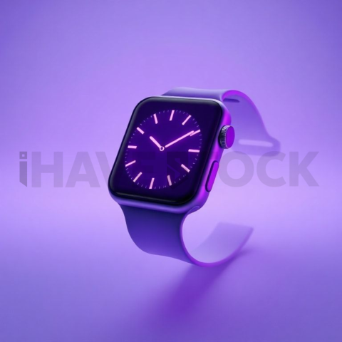 Apple Watch Ultra Mockup Neon Purple Soft Glow series 35