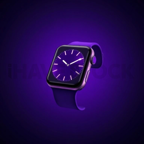 Apple Watch Ultra Mockup Neon Purple Soft Glow series 315