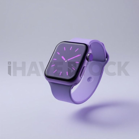 Apple Watch Ultra Mockup Neon Purple Soft Glow series 160