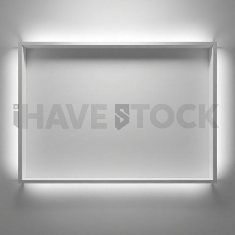 Floating Screen Frame Mockup Cinematic Rim Light series 46