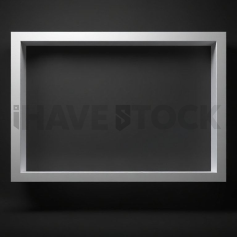Floating Screen Frame Mockup Clean Minimalist Lighting series 132