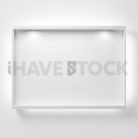 Floating Screen Frame Mockup Cinematic Rim Light series 302