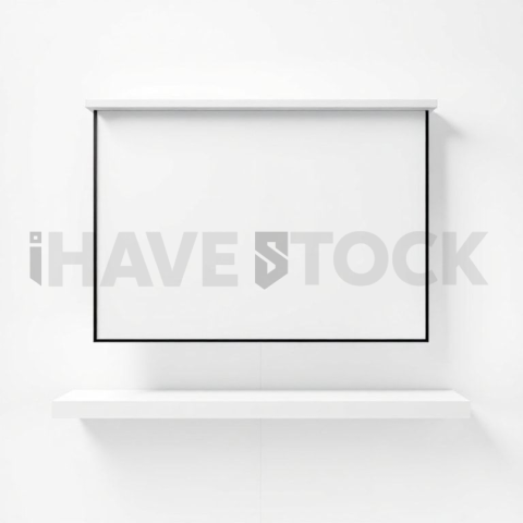 Floating Screen Frame Mockup Pure White Background Clarity series 428