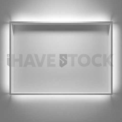 Floating Screen Frame Mockup Studio Top Light Glow series 231