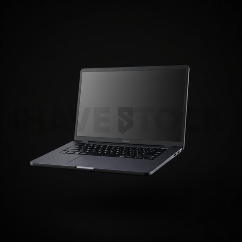 Generic Laptop Mockup Cinematic Rim Light series 74