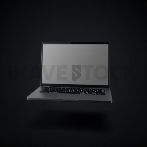 Generic Laptop Mockup Cinematic Rim Light series 253