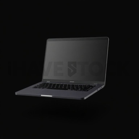 Generic Laptop Mockup High Contrast Dark Mode series 309
