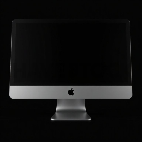 IMac 27 inch Mockup High Contrast Dark Mode series 307