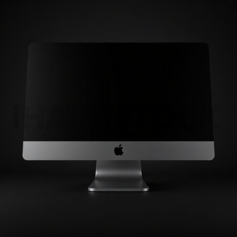 IMac 27 inch Mockup High Contrast Dark Mode series 157