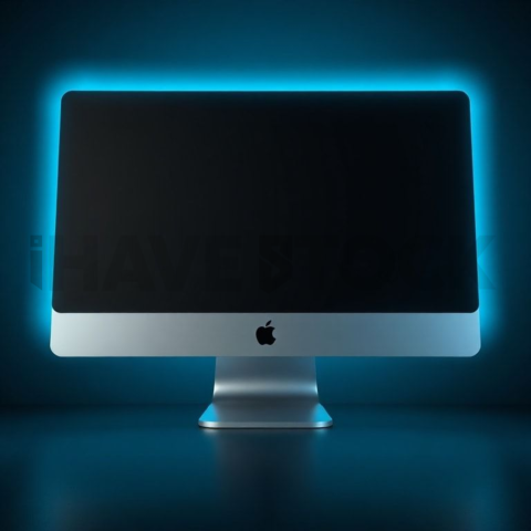 IMac Pro Mockup Neon Cyan Accent Glow series 184