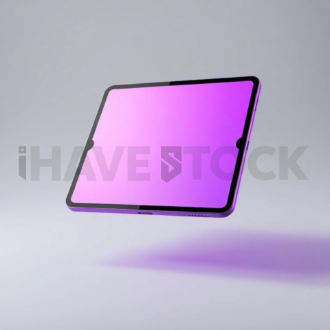 IPad Pro 13 inch Mockup Neon Purple Soft Glow series 104