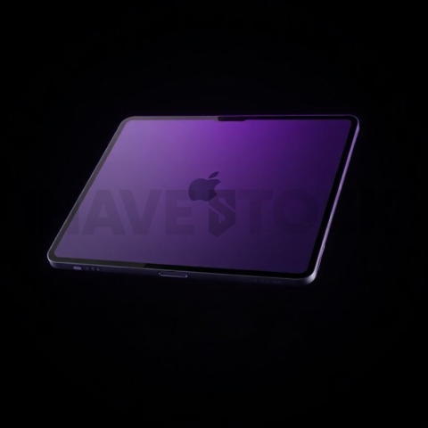 IPad Pro 13 inch Mockup Neon Purple Soft Glow series 216