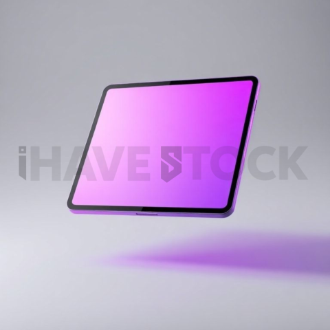 IPad Pro 13 inch Mockup Neon Purple Soft Glow series 213