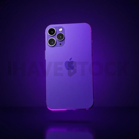 IPhone 16 Pro Max Mockup Neon Purple Soft Glow series 47