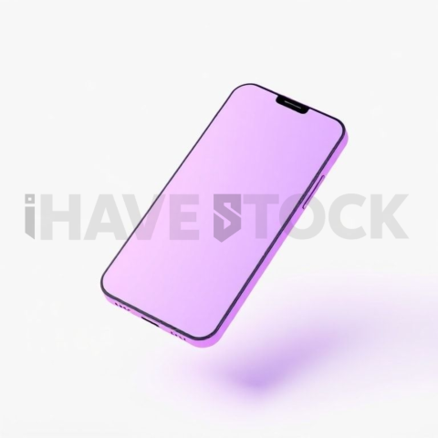 IPhone 16 Pro Max Mockup Neon Purple Soft Glow series 408