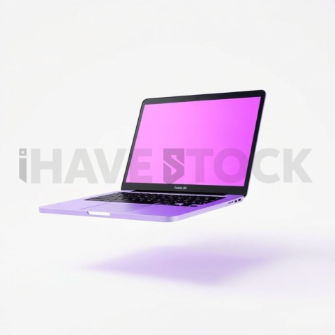 MacBook Air Mockup Neon Purple Soft Glow series 5