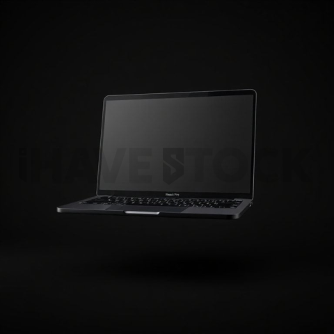 MacBook Pro 16 inch Mockup High Contrast Dark Mode series 392