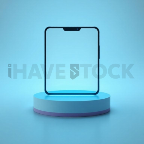 Minimal UI Device Mockup Mockup Neon Cyan Accent Glow series 226
