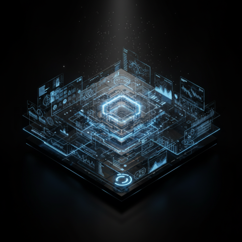 Black Futuristic Analytics Graph Blue Electric Glow 2025 – 8K Minimal Black UI Mockup MKT GLS 1142