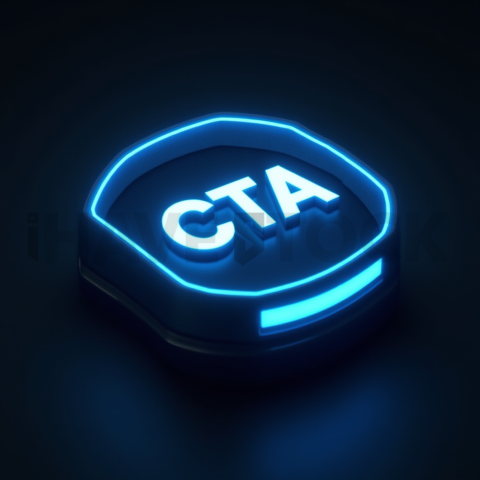 Cinematic Neon Cta Button 3D Blue Electric Glow 2025 – 8K Minimal Black UI Mockup MKT GLS 0951
