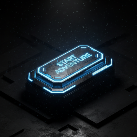 Cinematic Neon Cta Button 3D Blue Electric Glow 2025 – 8K Minimal Black UI Mockup MKT GLS 1104