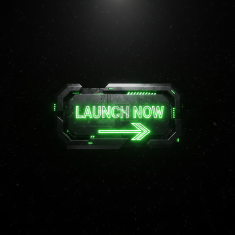 Cinematic Neon Cta Button 3D Green Neon Glow 2025 – 8K Minimal Black UI Mockup MKT GLS 0217