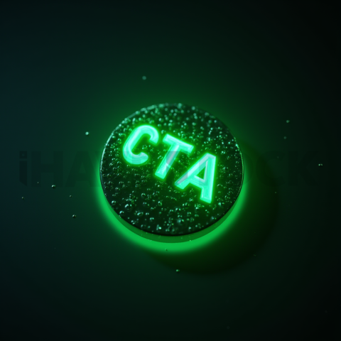 Cinematic Neon Cta Button 3D Green Neon Glow 2025 – 8K Minimal Black UI Mockup MKT GLS 0296