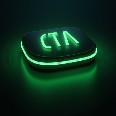 Cinematic Neon Cta Button 3D Green Neon Glow 2025 – 8K Minimal Black UI Mockup MKT GLS 0354