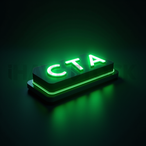 Cinematic Neon Cta Button 3D Green Neon Glow 2025 – 8K Minimal Black UI Mockup MKT GLS 0712