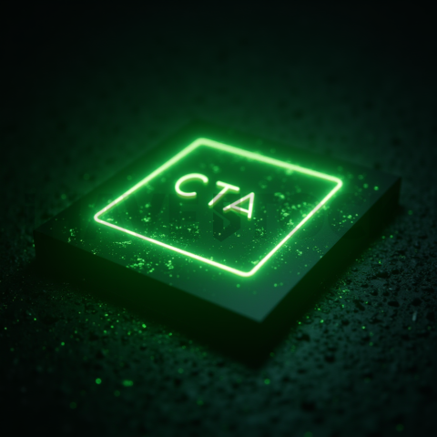 Cinematic Neon Cta Button 3D Green Neon Glow 2025 – 8K Minimal Black UI Mockup MKT GLS 0809